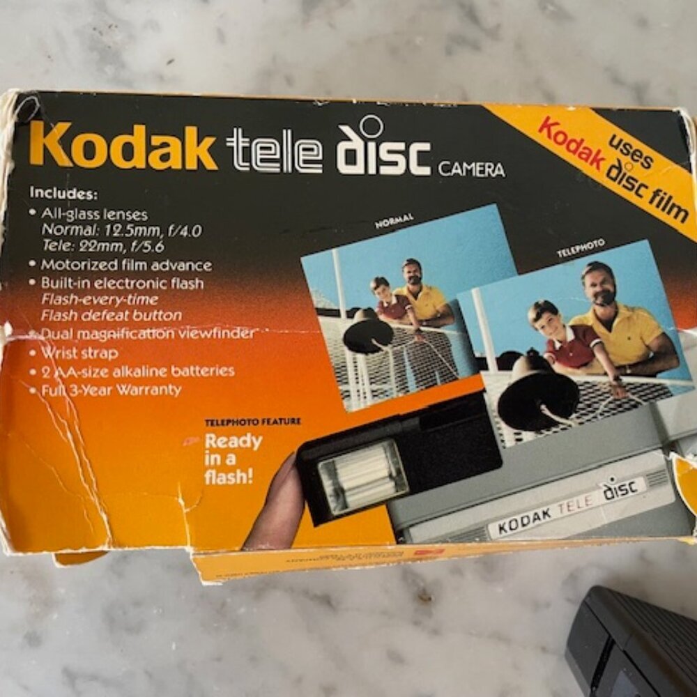 KODAK Tele Disc Camera Vintage In Orginal Box - Picture 8 of 15